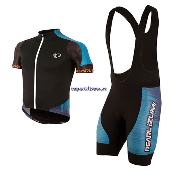 2017 Maillot Pearl Izumi Tirantes Mangas Cortas negro e Azul